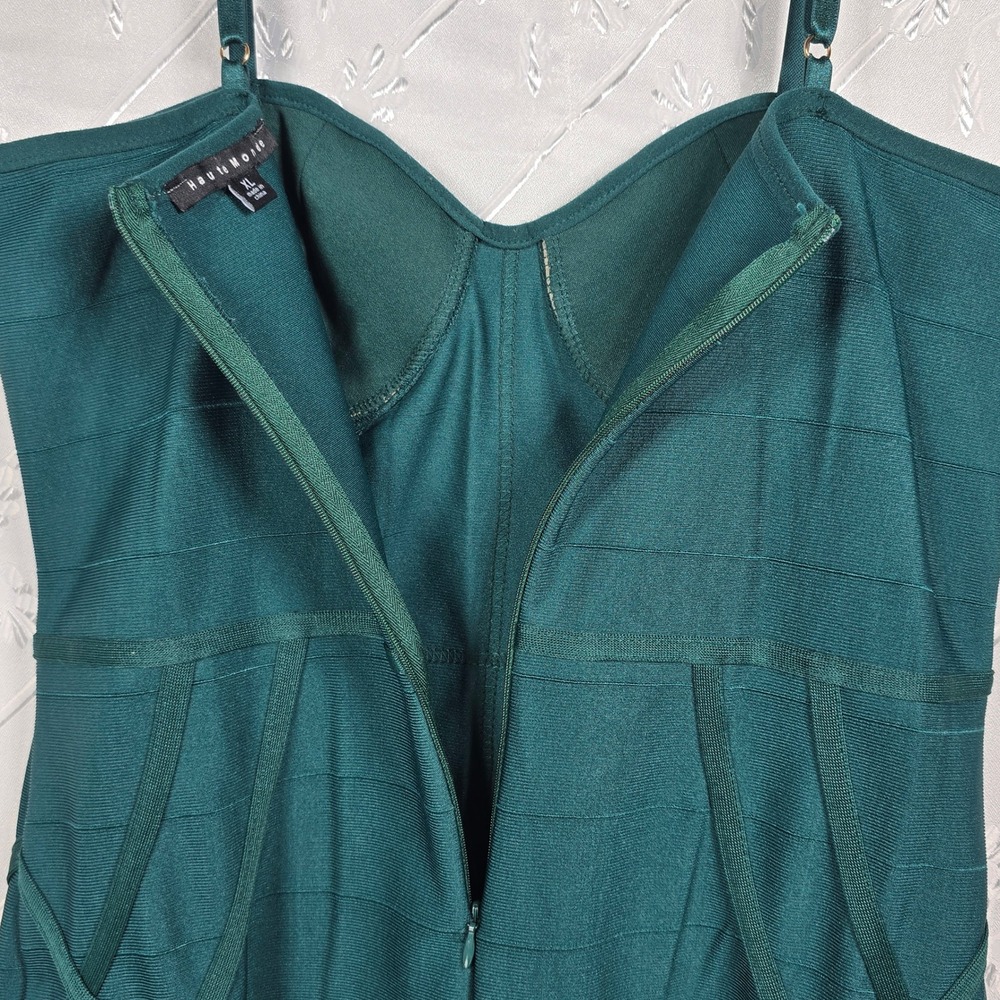 Haute Monde Green Bandage Dress Bodycon Party Women's‎ Size XL Style HMD13052 - Picture 9 of 11